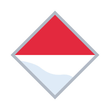 Danger sign for harmful substances, red and white diamond shape with a wave indicating health hazard.