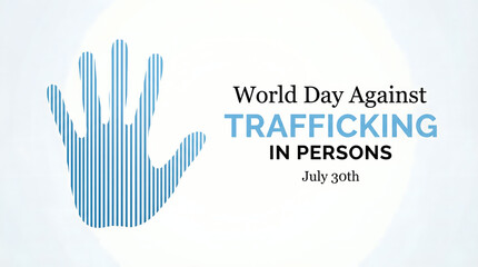 Fototapeta premium World Day Against Trafficking in Persons awareness campaign