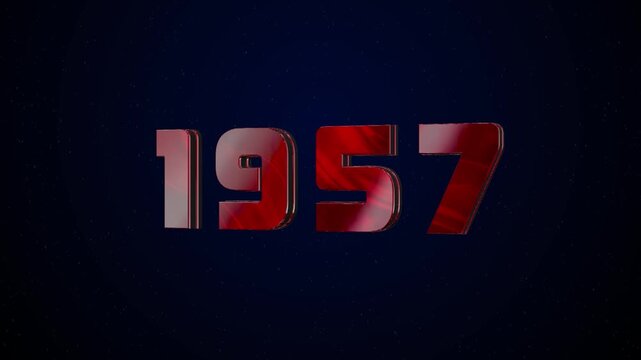 1957 Historical Year Animation - Cinematic Metallic Text
