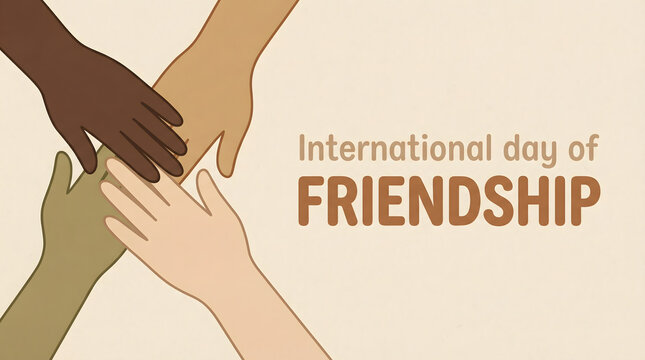 International day of friendship, hands together