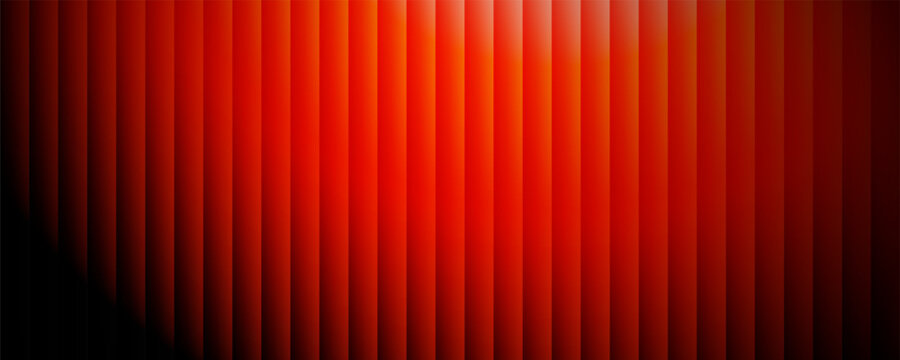 Abstract red vertical stripes background with glowing center light
