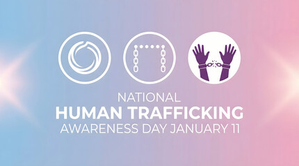 Obraz premium human trafficking awareness day january 11