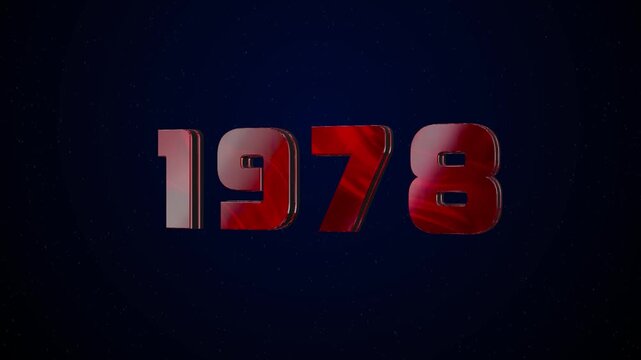 1978 Historical Year Animation - Cinematic Metallic Text