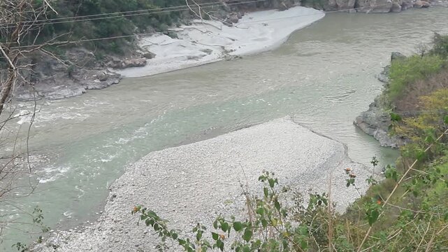 Alaknanda and Bhagirathi rivers merge to form river Ganga