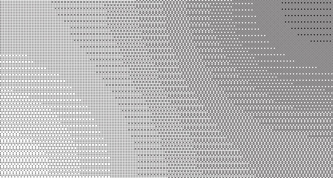 Trendy pixelated bitmap texture with halftone gradient, Y2K style abstract background, modern vector pixel template design.