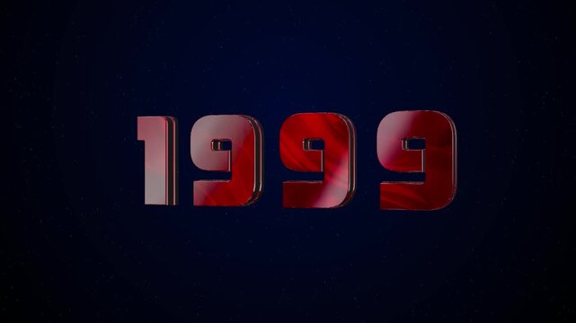 1999 Historical Year Animation - Cinematic Metallic Text