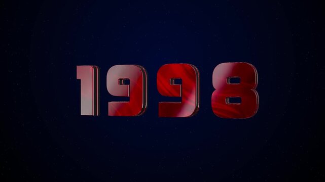 1998 Historical Year Animation - Cinematic Metallic Text