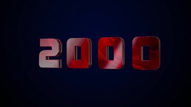 2000 Historical Year Animation - Cinematic Metallic Text