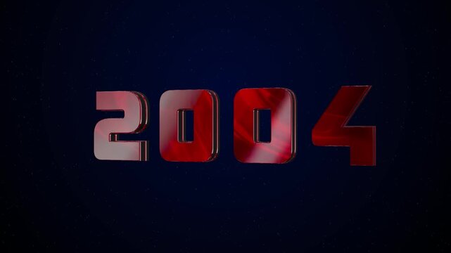 2004 Historical Year Animation - Cinematic Metallic Text