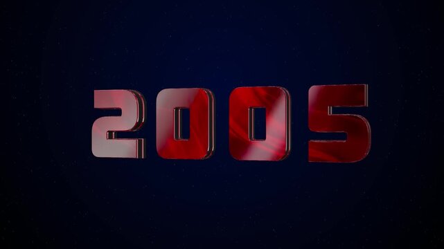 2005 Historical Year Animation - Cinematic Metallic Text