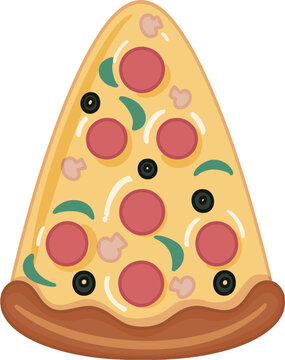 Pizza slice shaped pool float inflatable swim ring with pepperoni olives mushrooms summer vacation