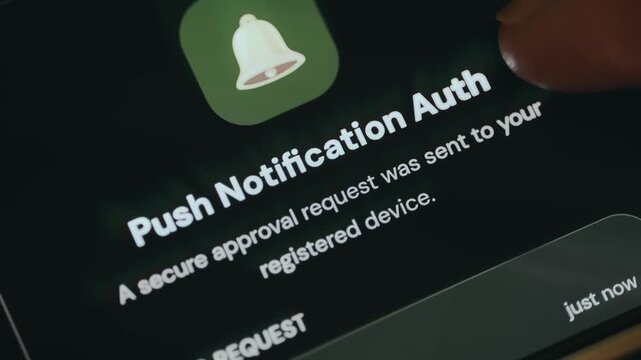 Secure login system using push notification-based authentication