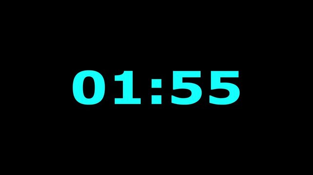 2 minutes countdown animation timer white bold number time countdown 120 seconds 4k