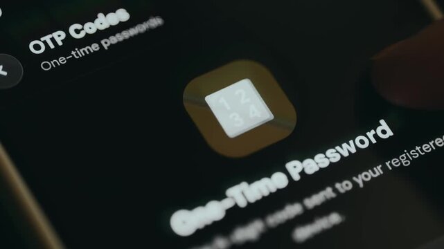 One-Time Password OTP login, temporary code for a single login attempt