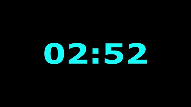 4K countdown animation, 3 minutes displays a timer counting down minutes and seconds.