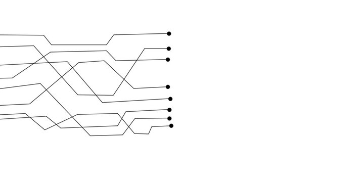  Circuit board with various technology elements .Minimal Circuit Lines Technology Background Abstract Digital Network .Vector abstract white digital technology circuits .