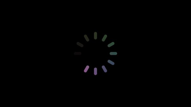 animation - loading circle icon on white background with alpha channel. 4K video