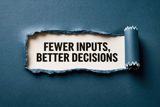 Fewer Inputs Better Decisions Decision Making Strategy