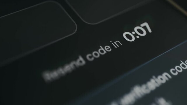Countdown timer for a verification code resend option