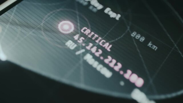 Cyber Threat Detection Radar has detected a CRITICAL threat originating from Moscow, Russia