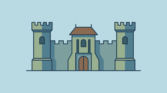 Caroline visits a medieval castle on a sunny day with towers and battlements
