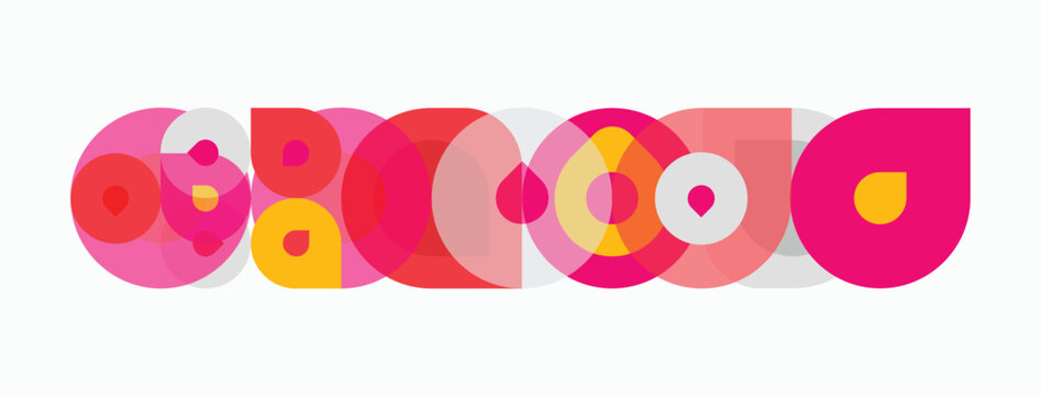 Abstract colorful circles overlap forming word google. Pink, yellow hues dominate design. Modern, playful aesthetic.