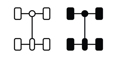 Car chassis icon for ui design. Vector Eps10 © Dan