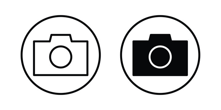 Camera button icon for ui design. Vector Eps10