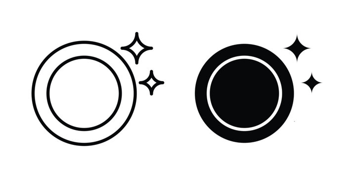 Clean plate icon for ui design. Vector Eps10