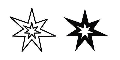 Explosion icon for ui design. Vector Eps10
