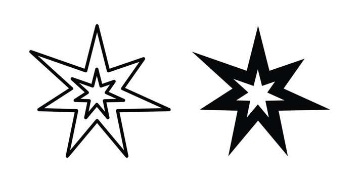 Explosion icon for ui design. Vector Eps10