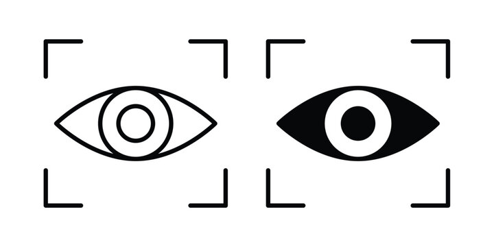 Eye tracking icon for ui design. Vector Eps10