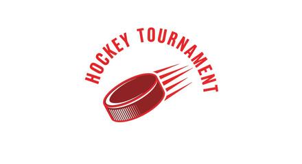 Fototapeta premium Dynamic Puck Illustration for a Hockey Tournament with Modern Design and Bold Visuals