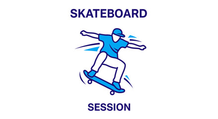 Obraz premium Dynamic Skateboarder Performing an Aerial Trick During a High-Energy Skateboarding Session