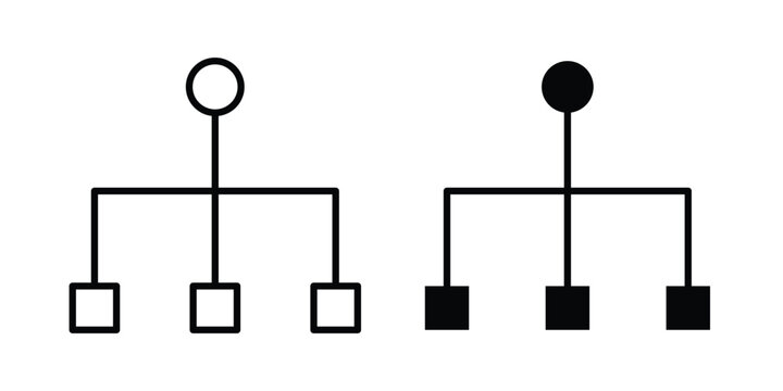 Hierarchical structure icon for ui design. Vector Eps10