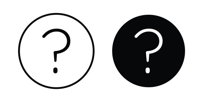 Help icon for ui design. Vector Eps10