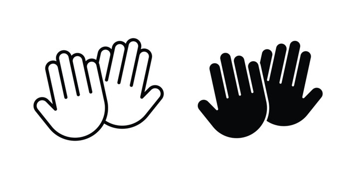 High Five icon for ui design. Vector Eps10
