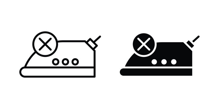 No ironing icon for ui design. Vector Eps10