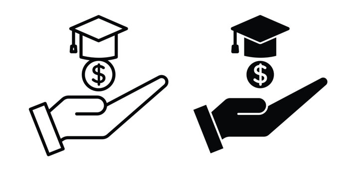 School fees icon for ui design. Vector Eps10