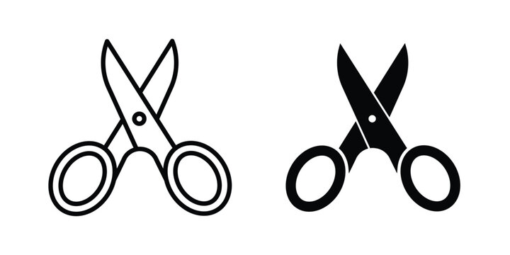 Scissors icon for ui design. Vector Eps10