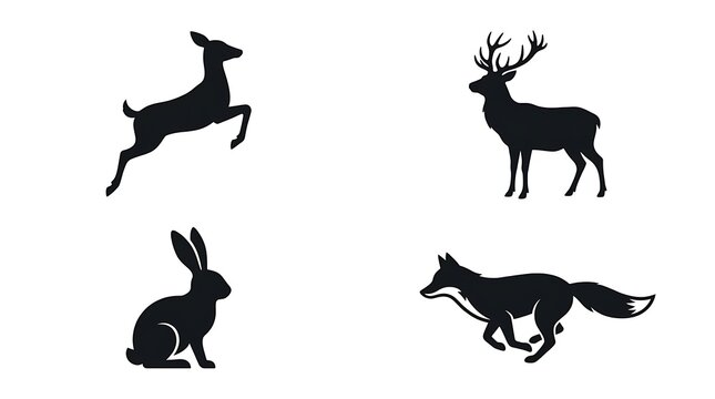 deer silhouette vector