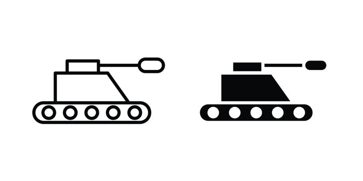Tank icon for ui design. Vector Eps10