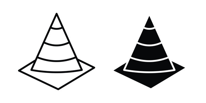 Traffic Cone icon for ui design. Vector Eps10