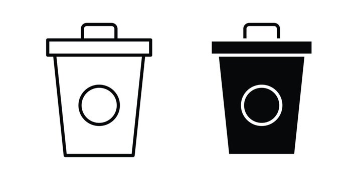 Trash compactor icon for ui design. Vector Eps10