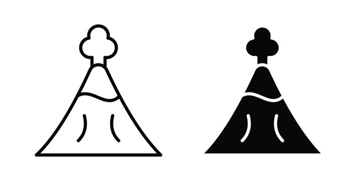 Volcano icon for ui design. Vector Eps10