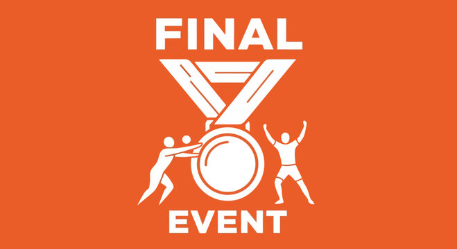 Final Event: A Symbolic Illustration Celebrating Triumph, Sporting Glory, and Achievement