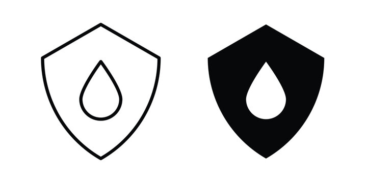 Waterproof icon for ui design. Vector Eps10