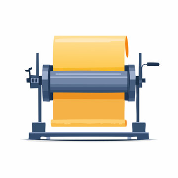 Illustration of a Printing Press Machine