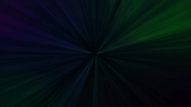 Radial burst animation with purple and green rays. Radial burst abstract light explosion. Radial burst futuristic motion graphic background.