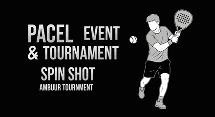 Fototapeta premium Graphic Design For Padel Tournament, Spin Shot, Sport Event, Ambuur Tournament Promotion